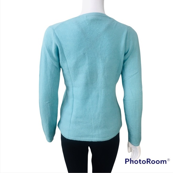 PECK & Peck 💯 Cashmere V-Neck Sweater Size M - Picture 2 of 13